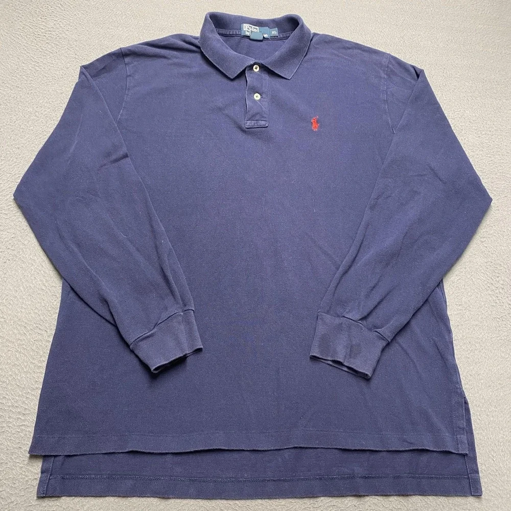Polo Ralph Lauren Polo Shirt Mens XL Blue 100% Cotton Classic Fit Pony Logo
